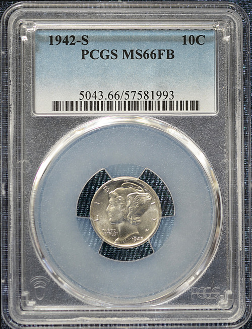 1941-S Mercury Dime 10C – PCGS MS66FB