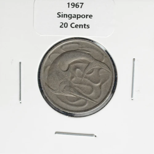 1967 Singapore 20 Cents Coin