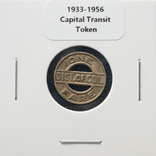1933–1956 Washington, D.C. Capital Transit Token