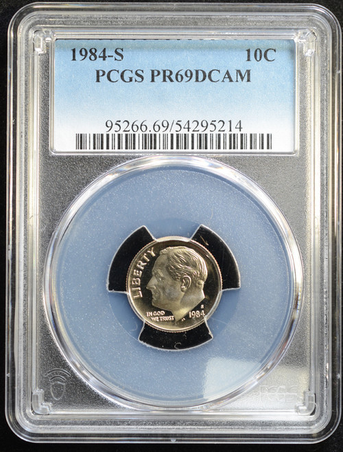 1984-S Roosevelt Dime United States • 10 Cents • San Francisco Mint • PCGS PR69 Deep Cameo
