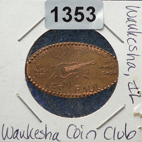 1997 Waukesha Coin Club – Les Paul Elongated Cent