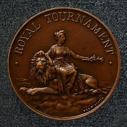 1925 British Royal Tournament Bronze Medal - Foil Fencing Queens Regt Lieut Wilson