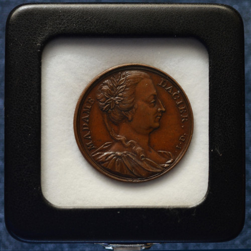 1720 Swiss Bronze Medal Honoring Anne Dacier – Jean Dassier