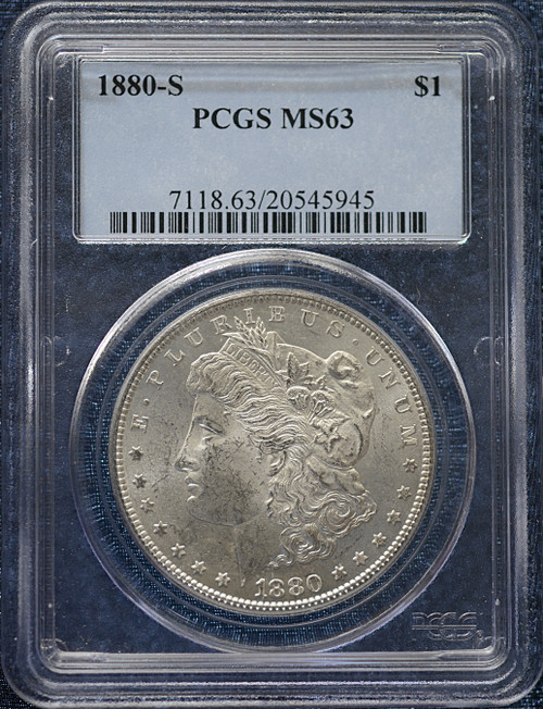1880-S $1 Morgan Silver Dollar – PCGS MS63 | Blast White Brilliance