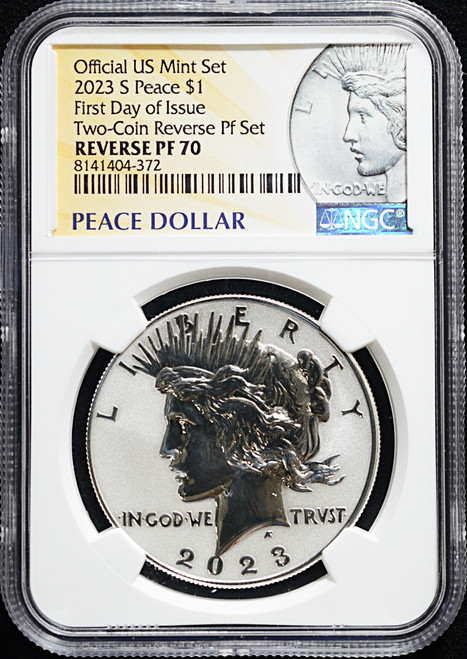 2023-S Peace Dollar Reverse Proof First Day of Issue • San Francisco Mint • .999 Fine Silver