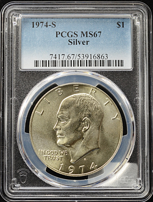 1974-S Eisenhower Dollar – PCGS MS67 – 40% Silver