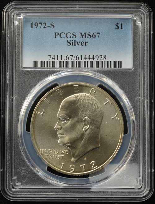 1972-S Eisenhower Dollar – PCGS MS67 – 40% Silver