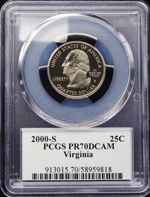 2000-S Virginia 50 State Quarter — PCGS PR70DCAM