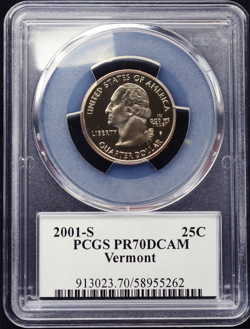 2001-S Vermont 50 State Quarter — PCGS PR70DCAM
