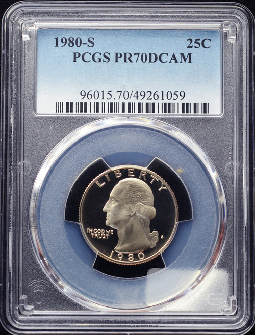 1980-S Washington Quarter — PCGS PR70DCAM