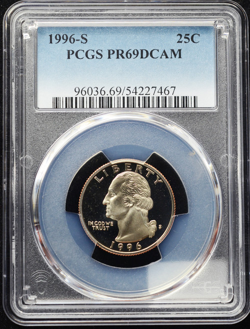 1996-S Washington Quarter — PCGS PR69DCAM