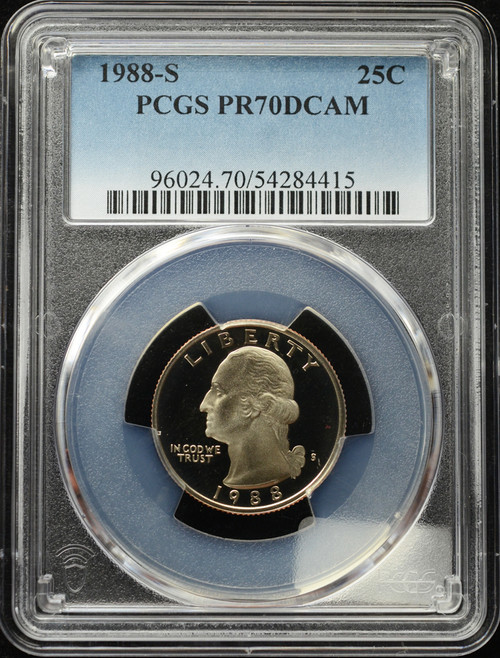 1988-S Washington Quarter — PCGS PR70DCAM