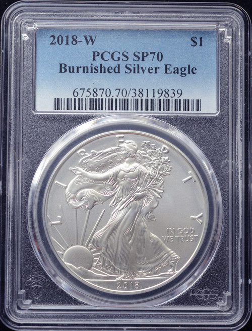 2018-W PCGS SP70 Burnished Silver Eagle