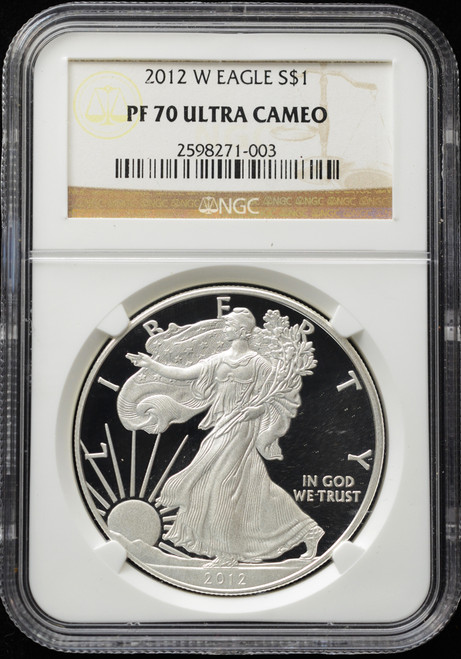 2012-W American Silver Eagle $1 Proof – NGC PF70 Ultra Cameo (Top Pop)
