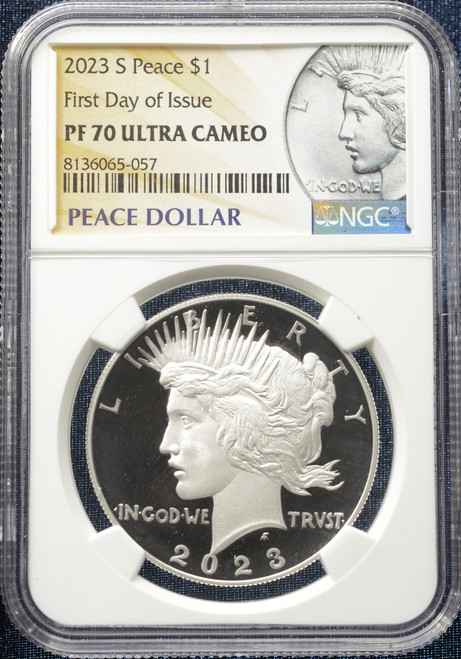 2023-S Peace Dollar $1 – NGC PF 70 Ultra Cameo First Day of Issue Top Pop