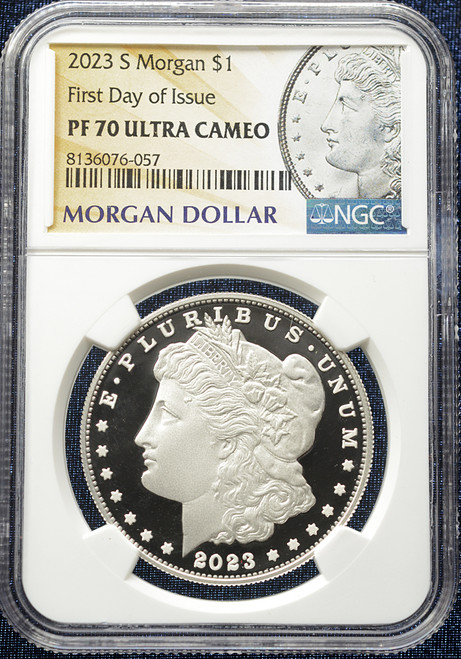 2023-S Morgan Silver Dollar $1 – NGC PF 70 Ultra Cameo First Day of Issue Top Pop