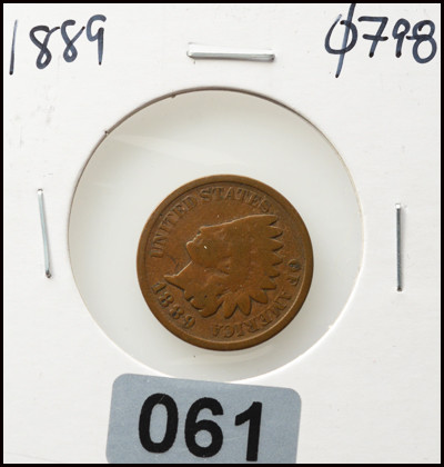 1889 Indian Head Cent – Worn Condition