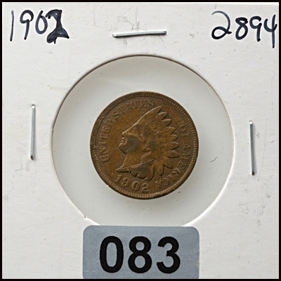 1902 Indian Head Cent – Worn Condition