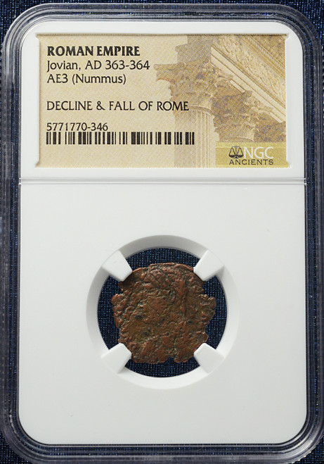 Jovian (AD 363–364) Roman Empire AE3 Nummus