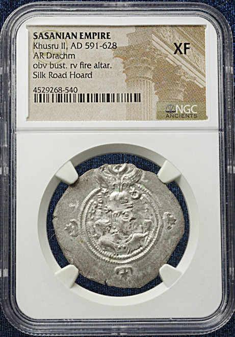 Khusru II (AD 591–628) Sasanian Empire AR Drachm – XF