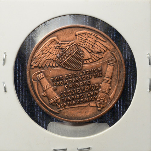 U.S. Frigate Constellation 1797 Souvenir Medal – Navy Ship Copper Token – Historic Naval Collectible