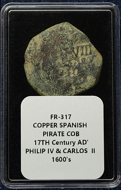 Spanish Colonial Copper Cob Coin – Philip III, Philip IV & Carlos II – 16th–17th Century Treasure Coin