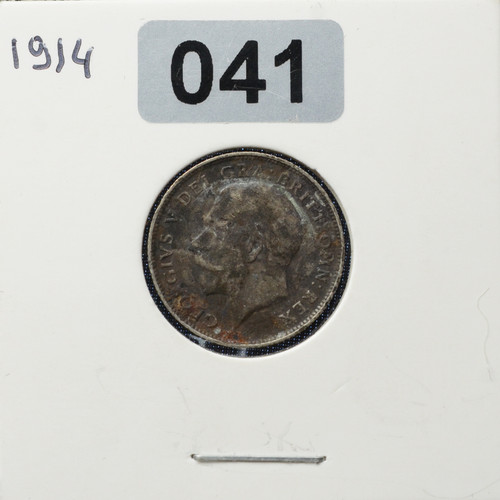 United Kingdom 6 Pence – 1924 – George V – 50% Silver – G Condition