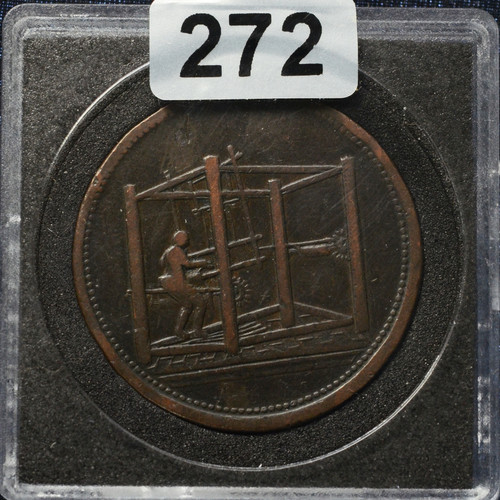 United Kingdom – Yorkshire, Barnsley 1 Penny Token – 1812 – Jackson & Listers Warehouse – Copper – VF Condition