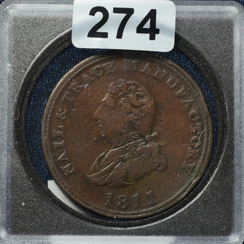 Worcestershire – Lye 1 Penny Token – 1811 – J. Forrest & Co. – George Lye – Copper – VG Condition