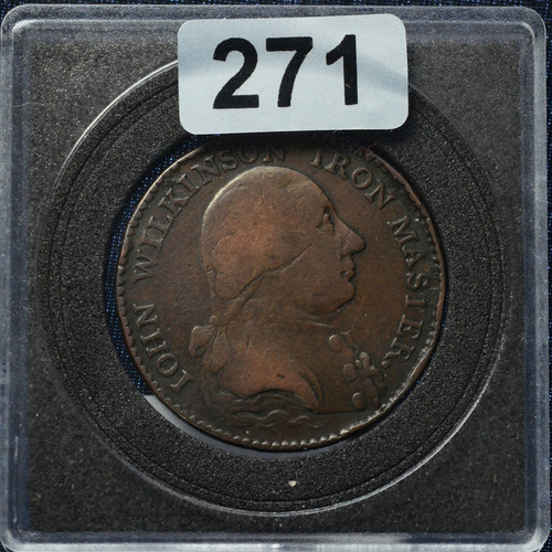 United Kingdom – Warwickshire 1/2 Penny Token – 1787 – John Wilkinson – Copper/Alloy – VG Condition