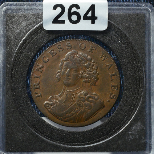 Middlesex Conder Token – Princess of Wales – 1795 – Halfpenny – Copper/Alloy – VF Condition