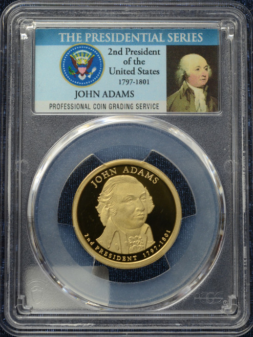 United States 2007-S $1 John Adams – Presidential Dollar – PCGS PR70DCAM