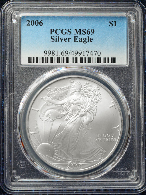United States 2006 $1 American Silver Eagle – PCGS MS69