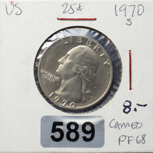 1970-S Washington Quarter – Proof – BU Condition
