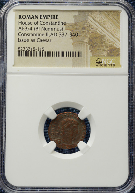 Constantine II as Caesar, AD 337–340 – Roman Empire AE3/AE4 (BI Nummus) – House of Constantine