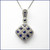 Blue Sapphire & Diamond Elegance Pendant Necklace