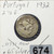 1932 Portugal 2½ Escudos Silver Coin – First Year Issue – Republic of Portugal