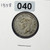 United Kingdom 1 Shilling – 1938 – George VI – English Crest – 50% Silver – F Condition
