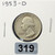 1953-D Washington Quarter