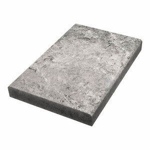 Silver Travertine 12"x18"x2" Double Side SPA Coping - Tumbled | 233