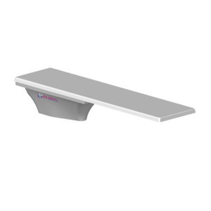 Diving Board and Base with Jig 8 Foot Grey | GPP-DB-GX8-G-C