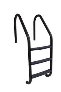 Economy 3 step ladder .049 SS w/White Treads Marine Grade | GPP-LD-E49-3ST-SS-EW-M