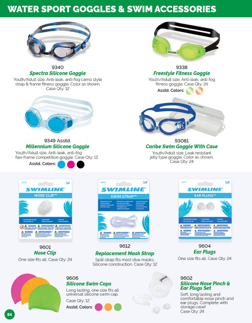 CARIBE SUPERSOFT BLUE JELLY GOGGLE WITH CASE - Y/A | 93081