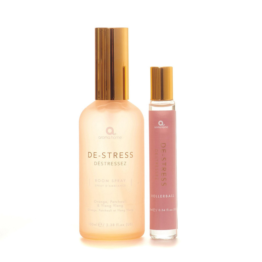 De-Stress Room Spray & Rollerball Gift Set