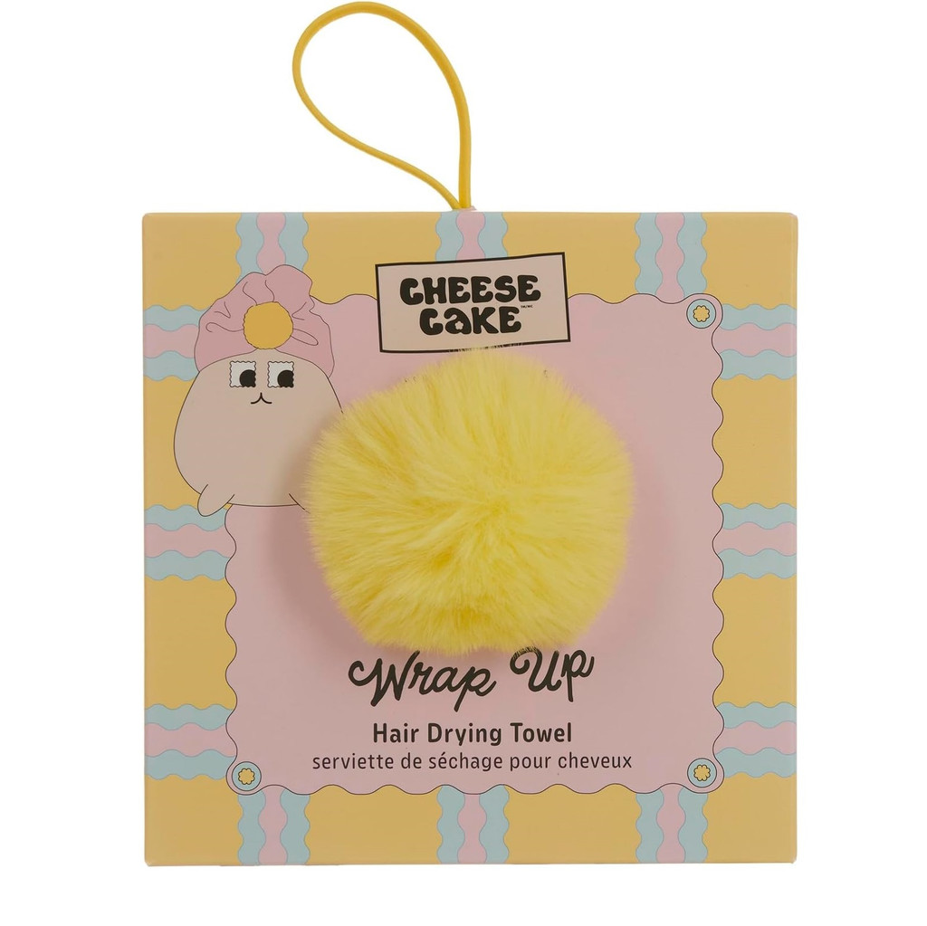 Cheesecake Pompom Hair Drying Towel: Pink