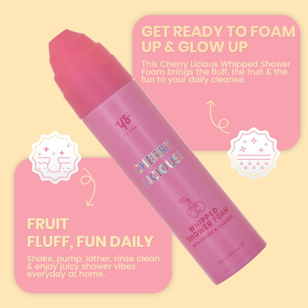 Yes Studio Cherrry-Licious Whipped Shower Foam 265ml