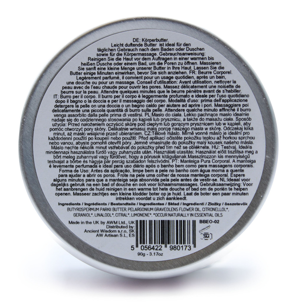 AW Geranium Aromatherapy Shea Body Butter 90g