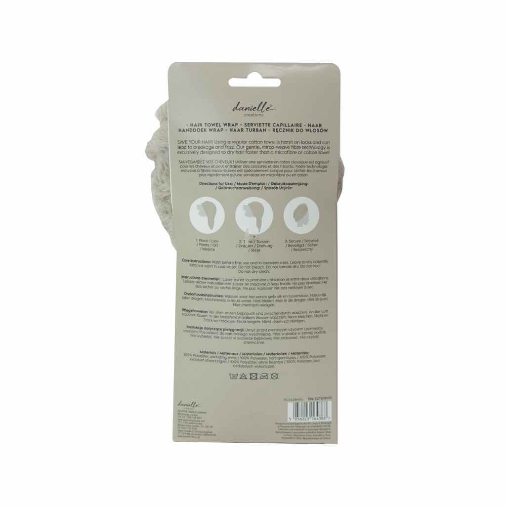 Danielle Creations Plain Taupe Hair Turban Towel