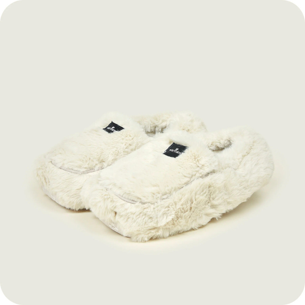 Almond Luxury Faux Fur Lavender Scent Heatable Slippers