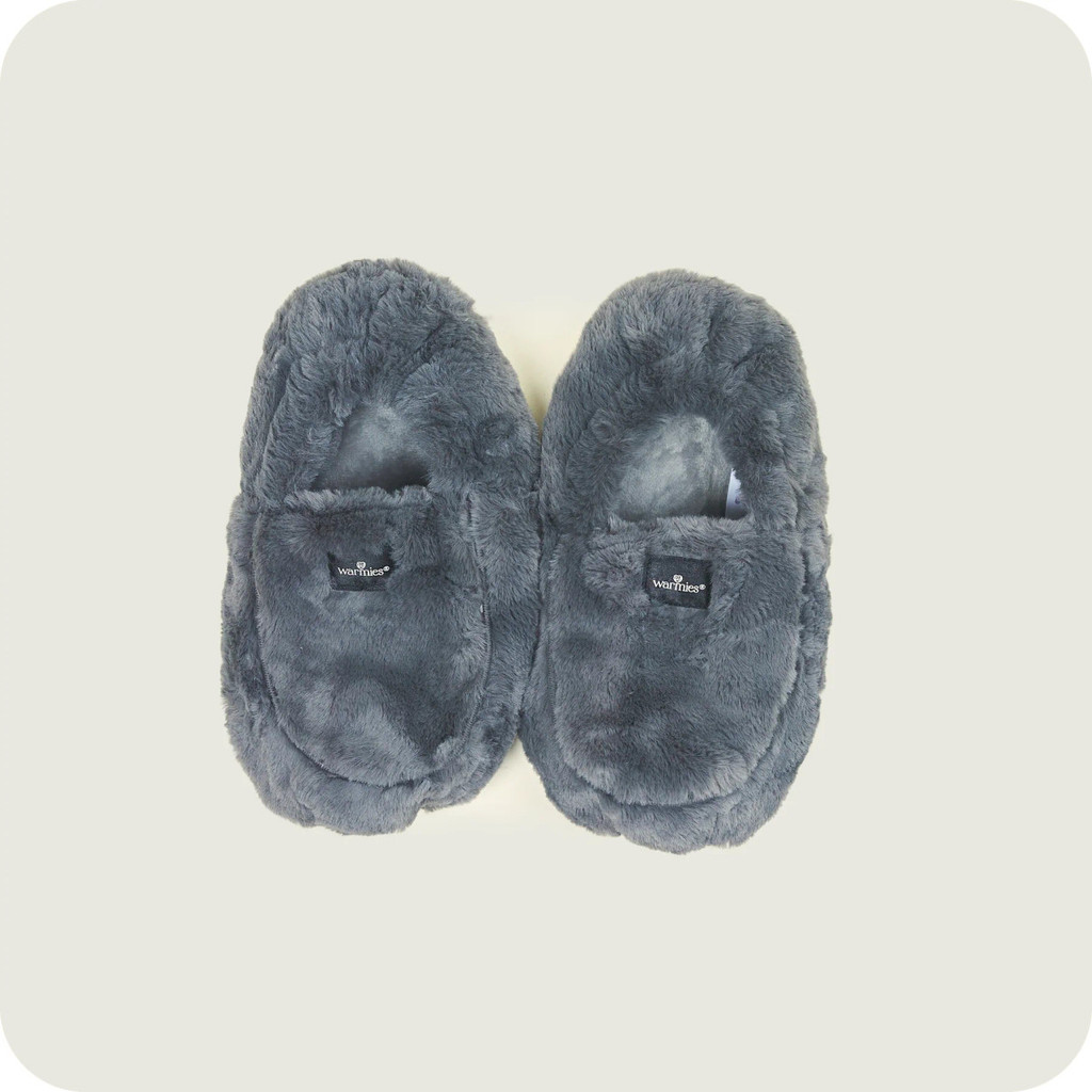 Steel Luxury Faux Fur Lavender Scent Heatable Slippers
